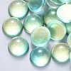 Transparent Spray Painted Glass Cabochons GLAA-S190-013C-D03-1