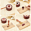 Brass Wax Seal Stamp with Rosewood Handle AJEW-WH0412-0012-3