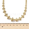 304 Stainless Steel Irregular Twisted Chain Spiral Bib Necklaces for Women NJEW-B127-01G-04-3