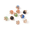 10pcs 5 colors Cat Eye Glass Charms CE-FW0001-01-2