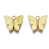 Alloy Acrylic Pendants ENAM-R136-01D-3