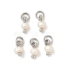 Natural Cultured Freshwater Pearl Rondelle Charms PALLOY-JF04393-01-1