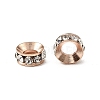 Brass Rhinestone Spacer Beads RB-A020-7mm-01RG-2