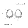 Non-Tarnish Stainless Steel Hoop Earrings for Women QX9021-9-1