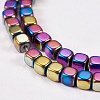 Electroplate Non-magnetic Synthetic Hematite Beads Strands X-G-J172-4x4mm-03-3