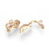 Brass Clip-on Earring Findings KK-R071-11RG-2