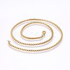 304 Stainless Steel Box Chain Necklaces NJEW-F227-09G-03-1