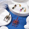 Scorpion Glass Seed Beads Pendant Decoration HJEW-MZ00121-2