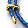 Leather Braided Cord Bracelets BJEW-G675-06G-12-3