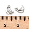 Brass Micro Pave Clear Cubic Zirconia Charms KK-C054-12P-3
