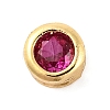 Rack Plating Flat Round Brass Micro Pave Cubic Zirconia Cabochons KK-F874-03G-06-1