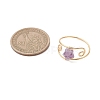 Copper Wired Gemstone Finger Rings RJEW-JR00978-3