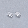 2-Hole Transparent Glass Seed Beads X-SEED-S031-M-001-2