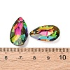 Faceted Teardrop Glass Pendants GLAA-O008-B19-4