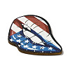 American Flag Theme Single Face Printed Aspen Wood Big Pendants WOOD-G014-10-4