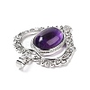 Natural Amethyst Pendants G-I322-04P-03-4