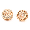 Brass Micro Pave Clear Cubic Zirconia Beads KK-U028-23G-2