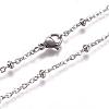304 Stainless Steel Cable Chains/Satellite Chains Necklaces NJEW-L159-07A-P-A-1