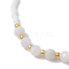Adjustable Natural Rainbow Moonstone & Seed Braided Bead Bracelets BJEW-JB10181-01-3