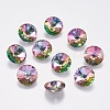 Faceted Glass Rhinestone Charms RGLA-F049-12mm-001VO-1