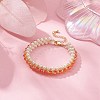 Glass Imitation Pearl & Bicone Beaded Bracelets BJEW-MZ00035-01-4