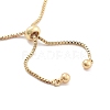 Brass Pave Clear Cubic Zirconia Rectangle Box Chain Slider Bracelets BJEW-YWC0002-05A-G-3