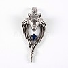 316 Surgical Stainless Steel Sapphire Big Pendants STAS-E070-32A-1