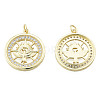 Brass Micro Pave Clear Cubic Zirconia Pendants ZIRC-N039-246-1