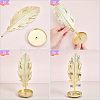 Iron Earring Display Stands with Round Tray EDIS-WH0016-018A-5