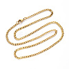 Men's PVD Vacuum Plating 304 Stainless Steel Cuban Link Chain Necklace NJEW-S420-002G-3