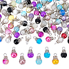 120Pcs Glass Pendants PALLOY-PHE00012-1