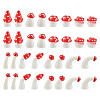 32Pcs 8 Style Luminous Mushroom Resin Display Ornaments DJEW-TA0001-02-12
