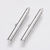 Brass Slide On End Clasp Tubes X-KK-Q747-11H-P-1