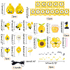 AHANDMAKER 4Sets 4 Style Bees Theme Paper Cake Topper DIY-GA0002-29-2