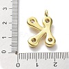 26Pcs 26 Styles Rack Plating Brass Micro Pave Cubic Zirconia Pendants KK-P247-09G-4
