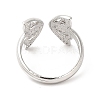 201 Stainless Steel Open Cuff Ring RJEW-E063-43P-3