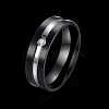 Valentine's Day Gifts Titanium Steel Cubic Zirconia Couple Rings For Men RJEW-BB16425-9-2