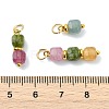 3Pcs 3 Styles Natural Multicolor Tourmaline Beads  Pendants PALLOY-JF05292-01-4