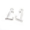 Silver Color Plated Alloy Letter Pendants PALLOY-J718-01S-L-1
