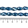 Transparent Electroplate Glass Beads Strands EGLA-N013-T6mm-B25-4