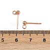 Non-Tarnish 304 Stainless Steel Ear Stud Components STAS-F227-18A-RG-2