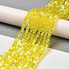 Transparent Electroplate Glass Beads Strands EGLA-A039-T3mm-B21-4