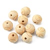 Natural Theaceae Wood Beads WOOD-TAC0007-07C-2
