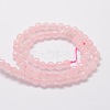 Faceted Round Natural Rose Quartz Bead Strands X-G-L437-12-6mm-2