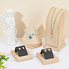 3Pcs Rectangle Wood Earring Display Stands EDIS-DR0001-05B-3