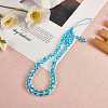 Round Synthetic Moonstone Beaded Mobile Straps HJEW-SW00042-06-3