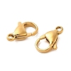 Ion Plating(IP) 304 Stainless Steel Lobster Claw Clasps STAS-AB15-G-01-2