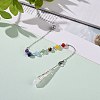 Natural White Jade Pointed Dowsing Pendulums PALLOY-JF01947-03-2