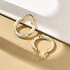 Brass Two Tone Twist Hoop Earrings EJEW-B117-06B-M-2