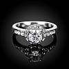 Exquisite Engagement Rings Brass Czech Rhinestone Finger Rings for Women RJEW-BB02132-7B-3